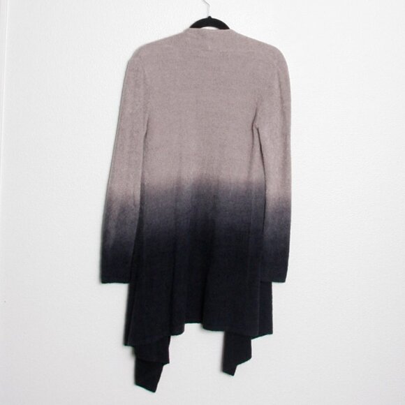 Barefoot Dreams Bamboo Chic Lite Ombre Cardigan Taupe Grey Black Small/Medium - Picture 6 of 6
